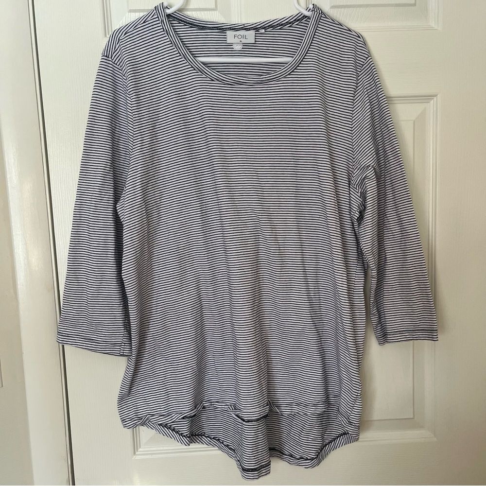 Foil Organic cotton Striped shirt Women XL